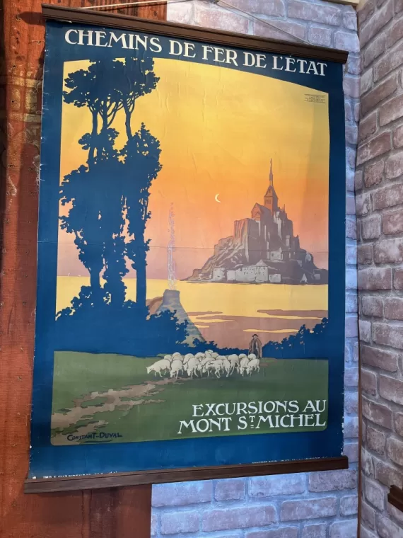 Vente d 'ancienne affiche de chemin de fer à La Rochelle, La Rochelle, Figuline